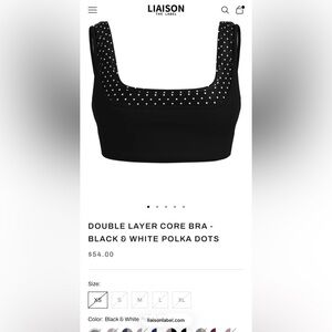 Liaison Black and White Polka Dot Bra and Short Set